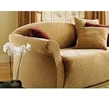 Diamond Velvet Sofa Slipcover, (74