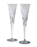 Miller Rogaska Reed & Barton Soho Crystal Flutes, Pair