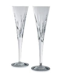 Miller Rogaska Reed & Barton Soho Crystal Flutes, Pair