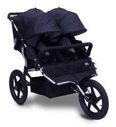 Tike Tech Double All Terrain X3 Sport Stroller, Classic Black