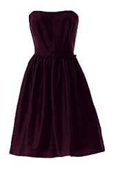 Strapless Short Taffeta Fit-and-Flare Bridesmaid Dress/Party Dress 