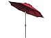 Abba Patio 9ft Patio Umbrella Market Outdoor Table Umbrella with Auto Tilt and Crank for Garden, Lawn, Deck, Backyard & Pool, 8 Sturdy Steel Ribs, Dark Red