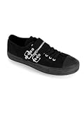 Black Punk Rock Goth Canvas Mens Sneakers - Mens 8