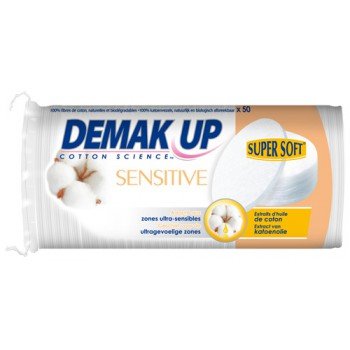 LOTUS Demak Up - Cotons démaquillants ovales Sensitive - 50 cotons
