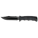 SOG Specialty Knives & Tools E37S-K Seal Pup Elite Straight Knife with Kydex Sheath, Black TiNi