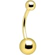 Gold Electro Titanium Belly Ring -1/2"