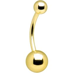 Gold Electro Titanium Belly Ring -1/2"