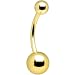 Gold Electro Titanium Belly Ring -1/2"