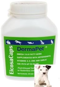 DermaPet O.F.A. Plus EZ-C Caps (Elcosacaps)Omega-3 and Omega-6 Vitamins for hair and skin For Dogs 1-18 mouth [20 tablet]