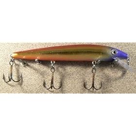 JLVLures JLV Shallow Suspending Minnow Purple Headed Demon : Husky Stickbait Lures Saltwater Freshwater Jerk Bass Smallmouth Steelhead Pike Muskie Salmon Trout Snook Striper Perch Whiper Snook Speckled Trevally, Mid- Depth Trolling Casting Hook Treble