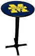 Michigan Wolverines Pub Table with Black Commercial Base