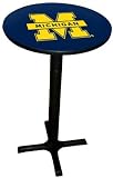 Michigan Wolverines College Pub Table w/Black Commercial Base
