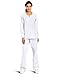 WonderWink Women's Four Way Stretch Sporty Snap Jacket, White, X-Large