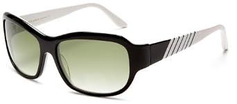 Cutter & Buck Women’s Spectator Oversized Sunglasses,Black Frame/Green Lens,one size