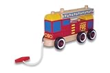 Wooden Fire Truck Pedal Car