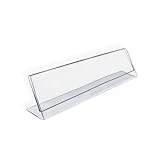 Azar 112703 Horizontal Name Plate Acrylic Sign Holder, 10 Count
