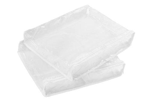 Honey-Can-Do SFT-01245 Storage Bag with Zipper, 2-Pack, White