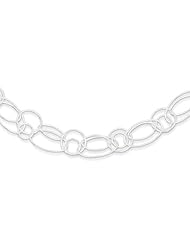 Sterling Silver 42in Fancy Link Necklace. Metal Wt- 34.93g