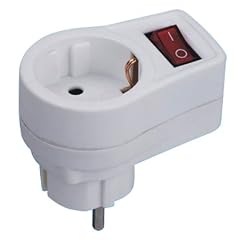 Steckdosenschalter f�r Schuko Steckdosen mit Kindersicherung, wei�