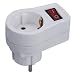 Steckdosenschalter f�r Schuko Steckdosen mit Kindersicherung, wei�