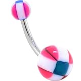 Pink INTERSECTION Belly Button Ring