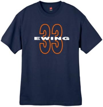 Mens Patrick Ewing 33 Throwback Navy Blue T Shirt Size X-large