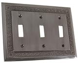 Greek Key Triple Switch Plate Cover