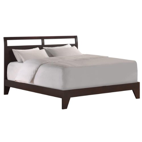California King Lifestyle Solutions Dominique Modern Platform Bed in Cappuccino Finish