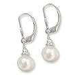 .925 Silver & Freshwater Pearl Leaverback Earring