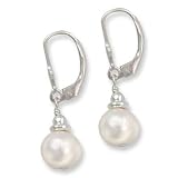 .925 Silver & Freshwater Pearl Leaverback Earring