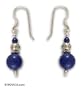 Lapis lazuli earrings, 'Blue Thai Skies' 0.2" W x 1.0" L
