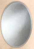 Small Frameless Oval Bevel Mirror