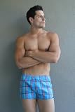 Sauvage Azure Plaid Beach Short - Blue Plaid