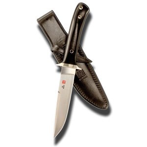 Shiva, Linen Micarta, Plain, Leather Sheath (ALSV-BM)