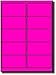 1,000 Label Outfitters Printable Fluorescent Neon Pink Inkjet Laser Printer Labels for Inventory Control, Product Signs, High Visibility Labels, 100 Sheets
