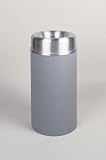 Crowne Collection 15 gallon Steel/Aluminum Open Top Textured Gray/Aluminum Waste Receptacle AOT15SAGR
