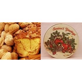 Original Cinnamon Walnut 8" Coffee Cake (Season's Greetings Gift Tin)