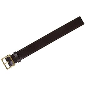 1 3 4 Bonded Leather Garrison Brass Buckle Belt