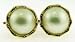 Jewelry : Vintage Mabe Pearl and Gold Bamboo Earrings