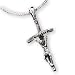 Sterling Silver Papal Crucifix and 24-inch Chain