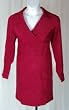 Red & Black Faux Wrap Maternity Dress