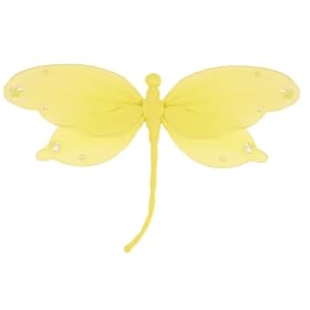 10 Yellow Jewel Dragonfly nylon hanging ceiling wall baby nursery room wedding decor by Bugs-n-Blooms