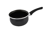 Crealys - 510085 - Casserole Acier Antiadhésif Tempo - Noir Brillant - Diamètre: 20 cm
