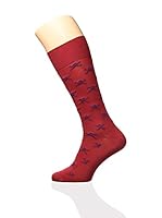 Hackett London Calcetines All Over Logo (Rojo Oscuro)