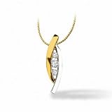 1/4 Carat DTW three round diamond pendant