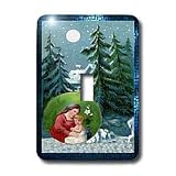 Sandy Mertens Vintage Christmas Designs - Vintage Mother and Child Christmas Scene - Light Switch Covers - single toggle switch