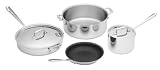 All-Clad Stainless 6-Piece Cookware Set with Nonstick Fry Pan