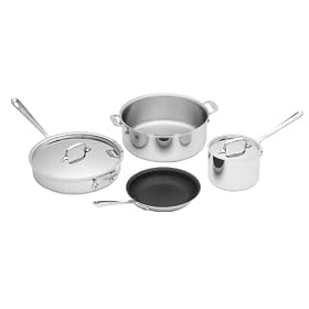 All-Clad Stainless 6-Piece Cookware Set with Nonstick Fry Pan by All-Clad