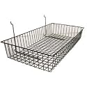 Pegboard Basket, Heavy Wire, 24"x12"x4", Black