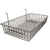 Pegboard Basket, Heavy Wire, 24x12x4, Black